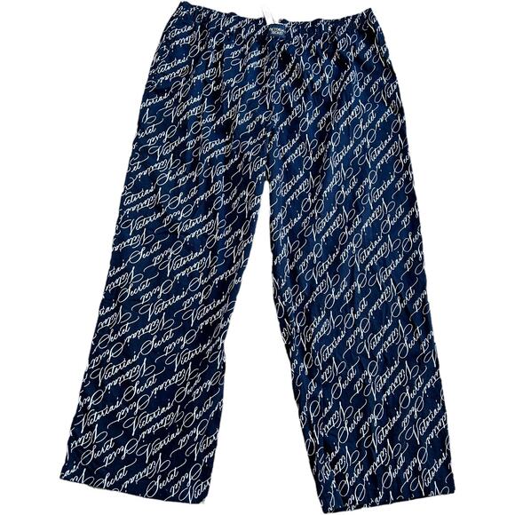 NWT Victoria's Secret Logo Print Elastic Waist Pajama Bottom Black Women's 2XL - Picture 4 of 7